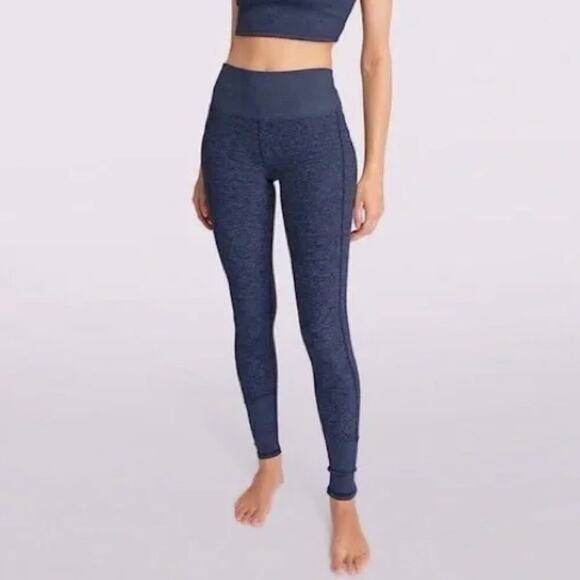 Alo Alosoft Yoga High Waisted Lounge Leggings Heathered Navy size XS - Picture 1 of 9